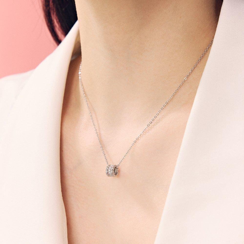 [Rosemont] Серебряное цилиндрическое колье Tangle Ra25B18A