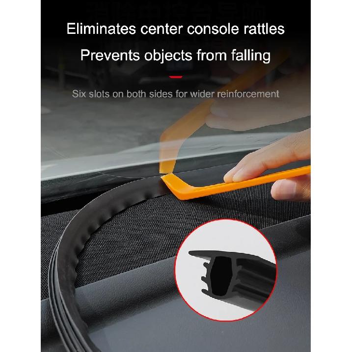 For Tesla Model 3 Y 2021-2025 Door Seal Strip Kit Soundproof Rubber Weatherstrip Dashboard B Pillar Sealing Set Noise Reduction