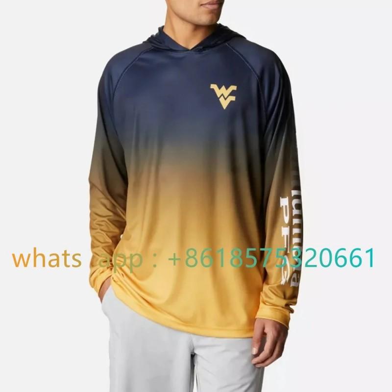 Mens Lightweight Hooded Fishing Shirt UV Protection Quick Dry Breathable Long Sleeve Sea Surfing Outdoor Sports