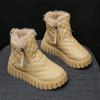 Женские туфли на платформе, ботильоны из меха, кожаная обувь, зимний тренд 2025, новые гладиаторские, короткий плюш, теплые кроссовки, модные ботильоны для женщин