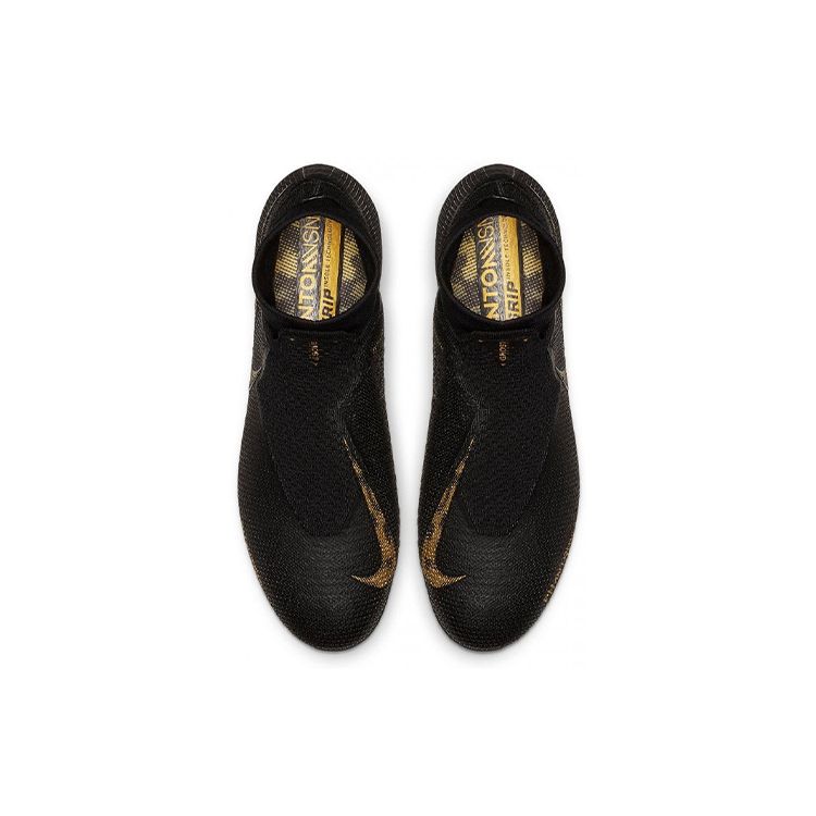 Nike Phantom Vision Elite DF FG Black Metallic Vivid Gold Men Cleats AO3262-077