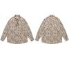 American Vintage Floral Print Long Sleeve Shirt Loose Fit Couples Men Women