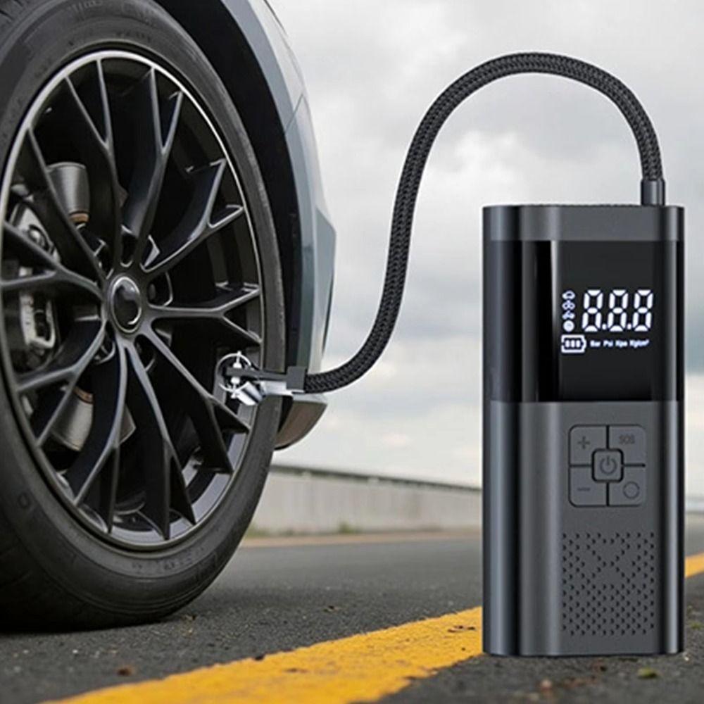 Pressure Gauge Car Air Pump Digital Display Portable Air Compressor  Balls Inflation