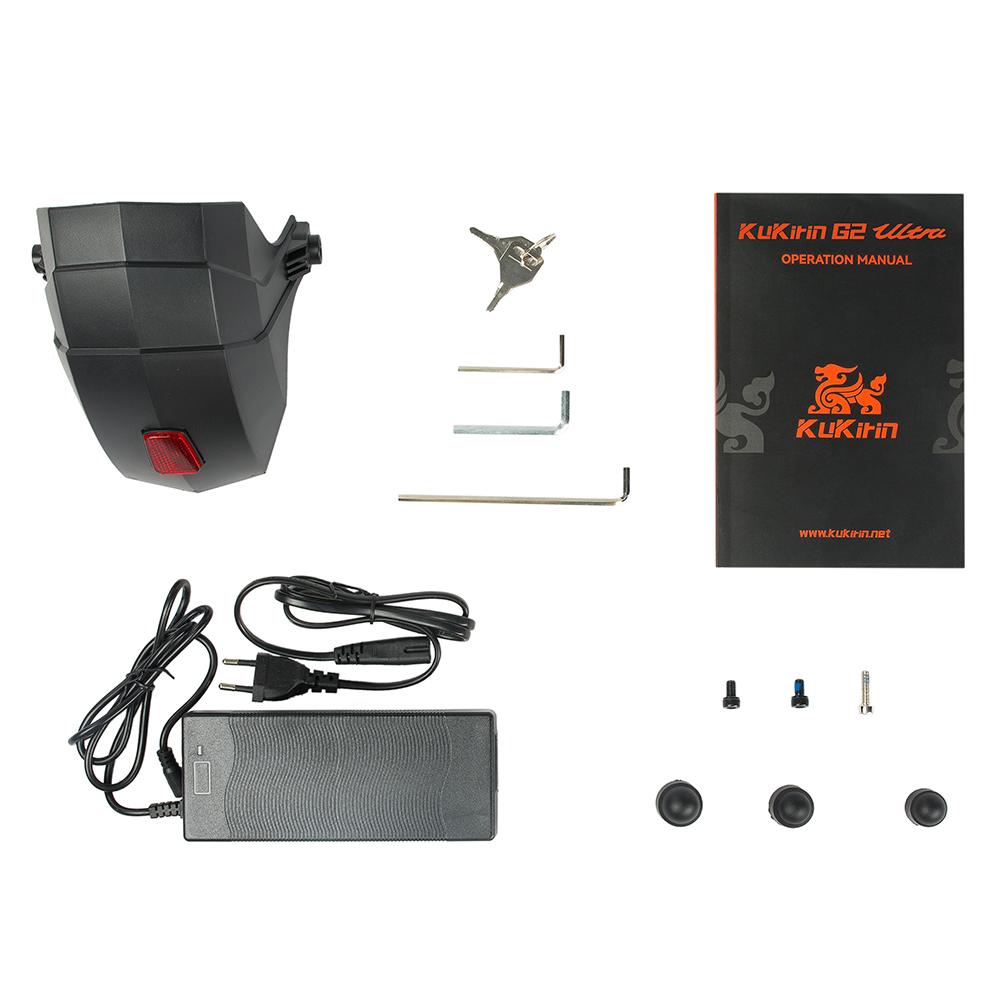 KuKirin G2 Ultra 10-дюймовый электрический самокат для взрослых с двумя моторами 800 Вт x 2, 48 В 18 Ач, Максимальный запас хода 55 км, Максимальная нагрузка 120 кг, Черный