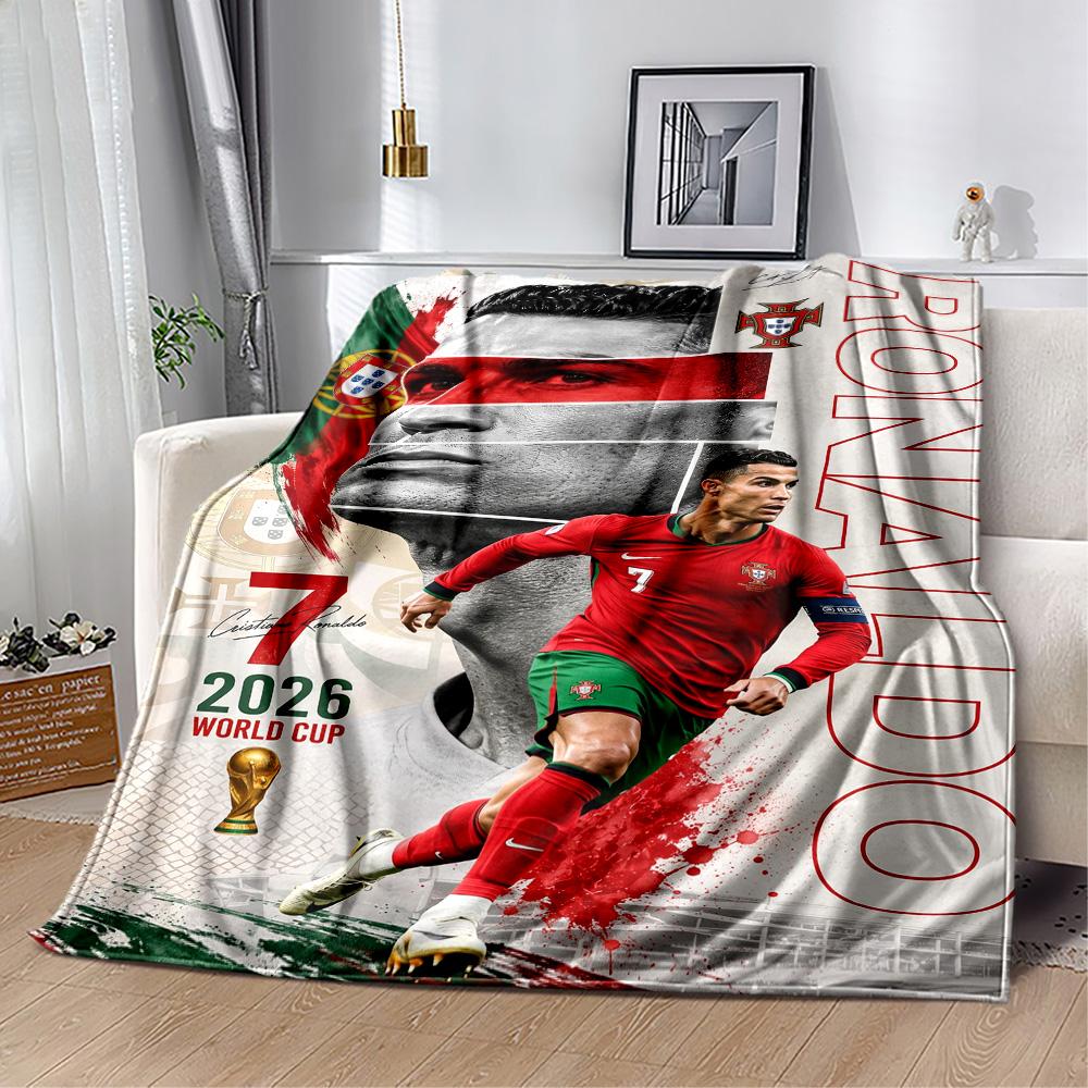 Cristiano Ronaldo 36 Blanket Ultra-Soft Great for Chair Office Chair Picnics All-Season Use Playful Design Birthday Christmas Gift Blanket