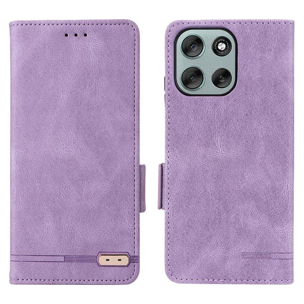 For Motorola Moto G56 5G Case Leather Wallet Flip Phone Cover with Hardware Decor