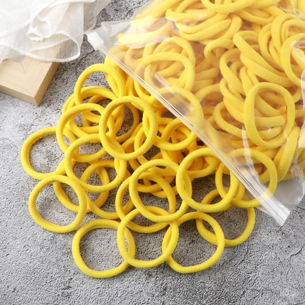 50pcs/Set Women Basic Hair Bands 1.57inch Simple Solid Colors Elastic Headband Hair Ropes Ties Hair Accessories Ponytail Holder