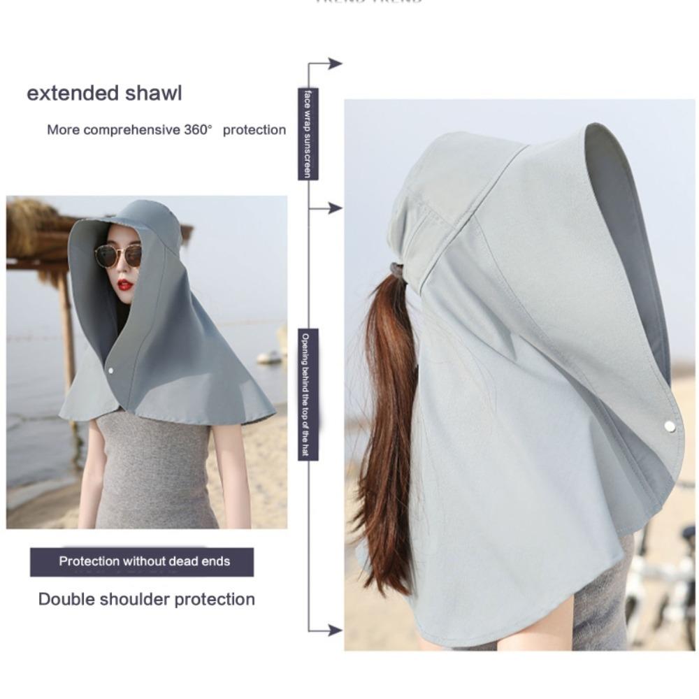 Neck Guard Shawl Fisherman Hat Anti-UV Bucket Hat New Sun Protection Cap  Surprise Gift
