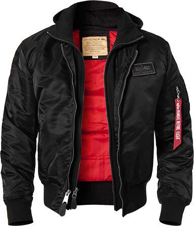 Зимняя куртка Alpha Industries MA-1 D-Tec Hood Bomber Jacket (183110) черный (183110-515)