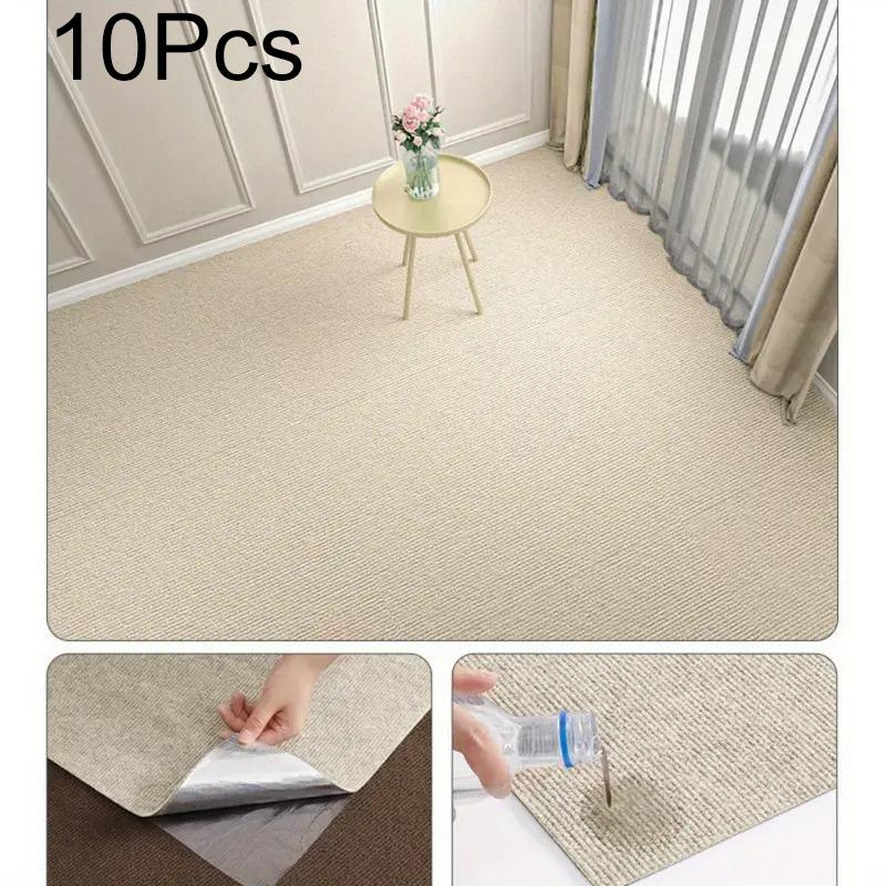 10 шт. Квадратные коврики 30×30 см Самоклеящиеся коврики Минималистичная ковровая плитка Сделай сам Устойчивые к царапинам для домашних животных Домашний декор