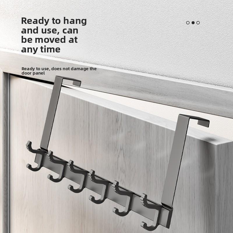 Modern Door Back Hook Rack With Removable Design For Bedroom Storage And Clothing Organization