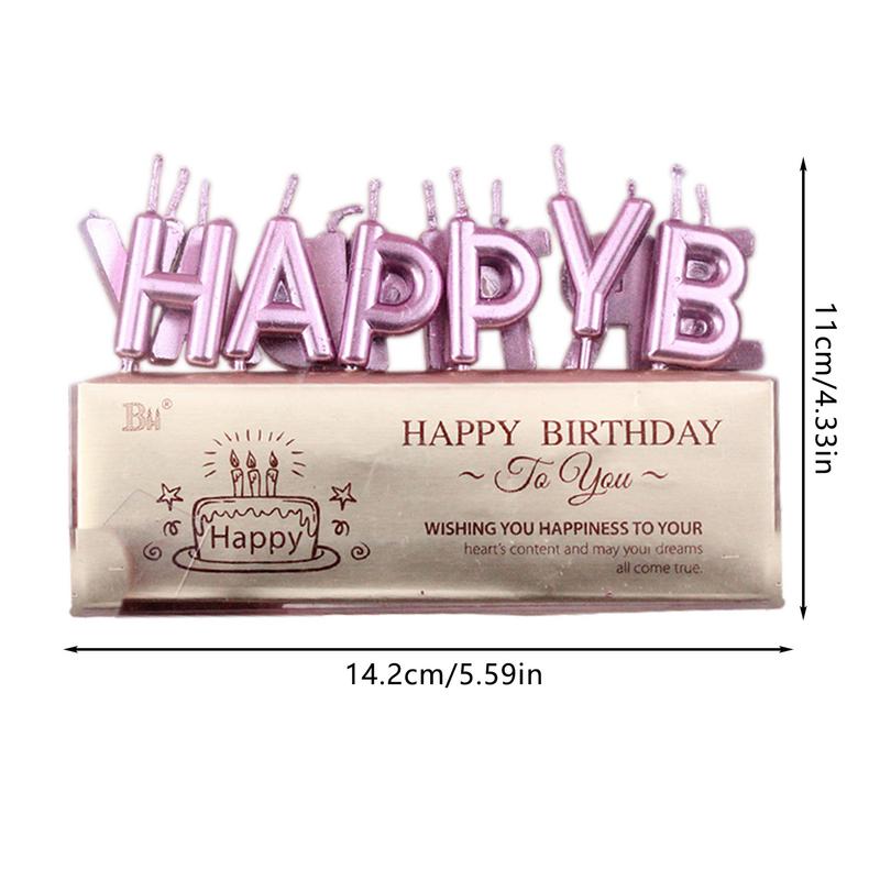 Happy Birthday Gold Letter Candle Silver Happy Birthday Candle Party Birthday Candle Anniversary Celebration Birthday Candle