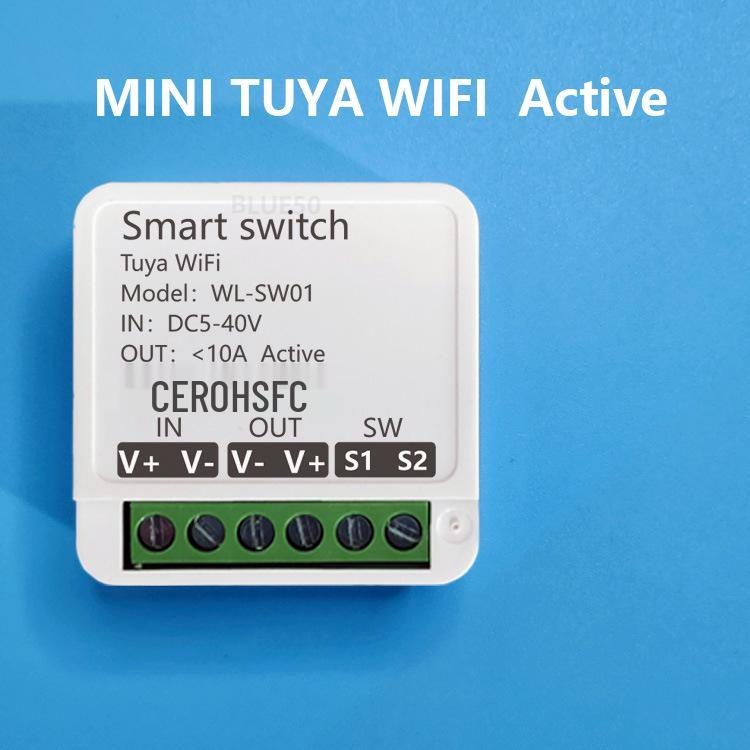 Умный коммутатор Tuya WiFi: Постоянное напряжение 12 В/24 В с WiFi и пультом дистанционного управления 433 для управления дверным замком или освещением