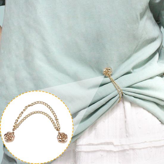 1 пара многофункциональных магнитных зажимов для одежды с цепочкой, многоцелевая брошь без штифта, металлические пуговицы, зажим для одежды, шали, шарфа, брюк, манжет, магнит