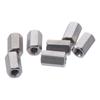10Pcs M3 M4 M5 M6 Hex Coupling Nuts Silver Tone Metric Size Easy To Install Hex Nuts
