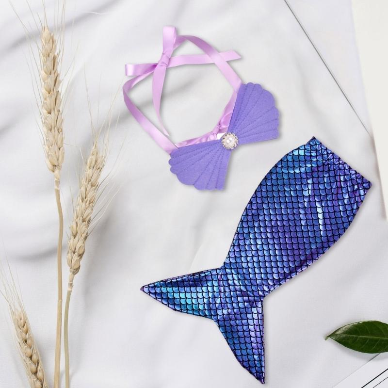 Themed Outfit Photography Props Toddler Photo Accessories for Infant Bra Tail Costume Baby Essential