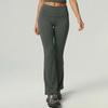 Quick-Dry Yoga Set Women: Short Sleeve Top Flared Leggings High-Waist Tummy Control Butt Lifting Seamless Bare-Skin Feel