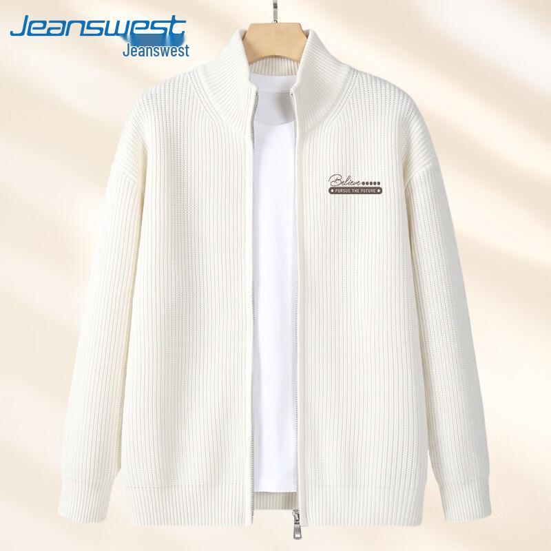 Мужской повседневный свободный вязаный кардиган с воротником-стойкой Jeanswest