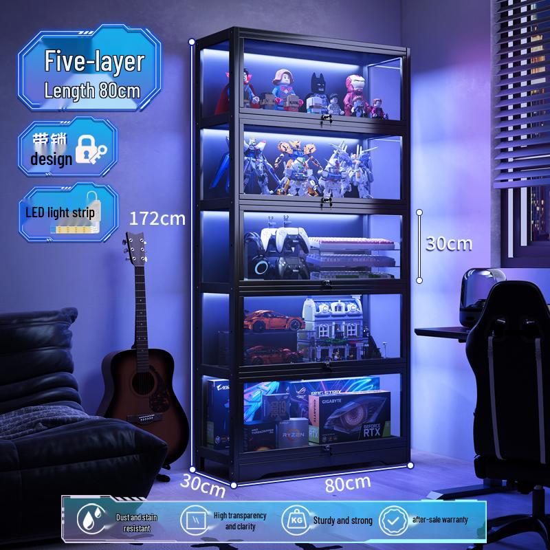 Акриловая стеклянная витрина с замком для игрушек и призов