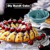 1 шт. Силиконовая форма для кекса Bundt, пищевая антипригарная форма для торта, форма для торта Cyclone, силиконовая шифоновая форма для выпечки, принадлежности для выпечки, кухонные принадлежности