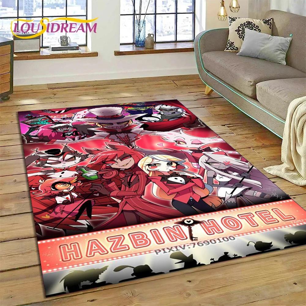 Мультфильм H-Helluva Boss Blitzo H-Hazbin Hotel Ковер для спальни Гостиная Домашний диван Украшение, детский большой декоративный напольный коврик