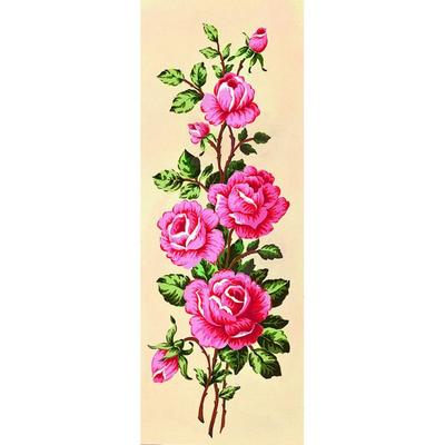 Антикварная канва Розовые розы 25x60см
