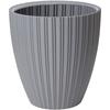 Flower Pot - GARDEN ID - Fancy - 40 X 42 Cm - For Garden, Balconies or Interiors - Light Grey