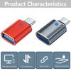 Short USB C to USB Adapter USB Ctype Female to USB3.0 Male Adapter Connectors OTG Adapter for Phone Laptops