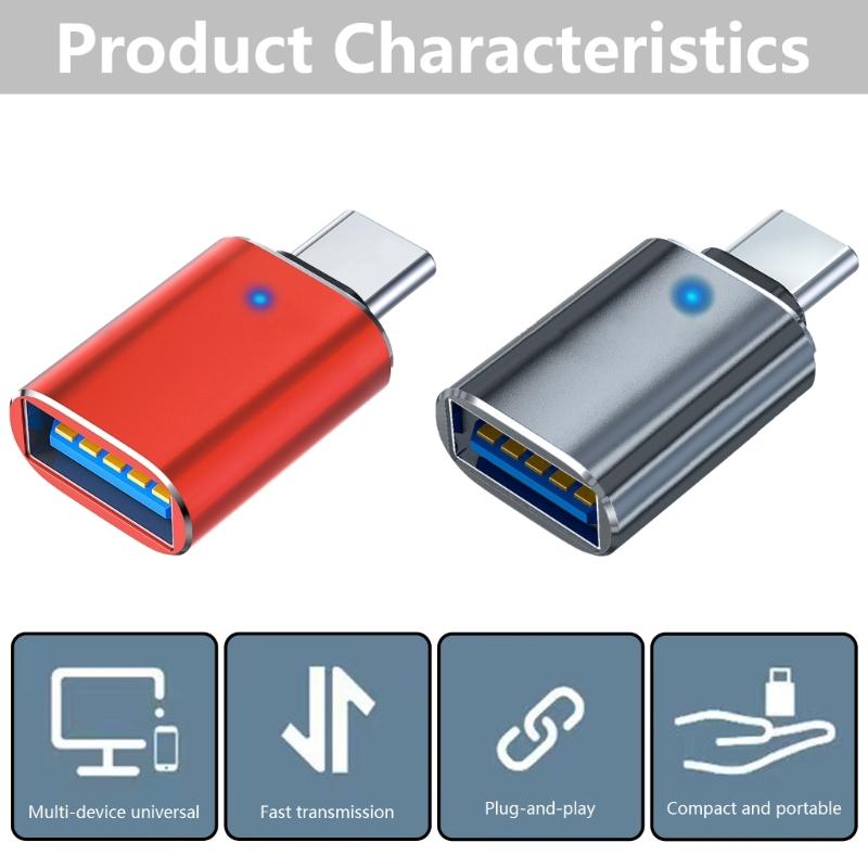 Short USB C to USB Adapter USB Ctype Female to USB3.0 Male Adapter Connectors OTG Adapter for Phone Laptops