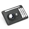 Genuine Leather Card Holder with Airtag Slot Men Airtag Card Holder Wallet Case Airt Tag Male Wallet with Airtag Holder