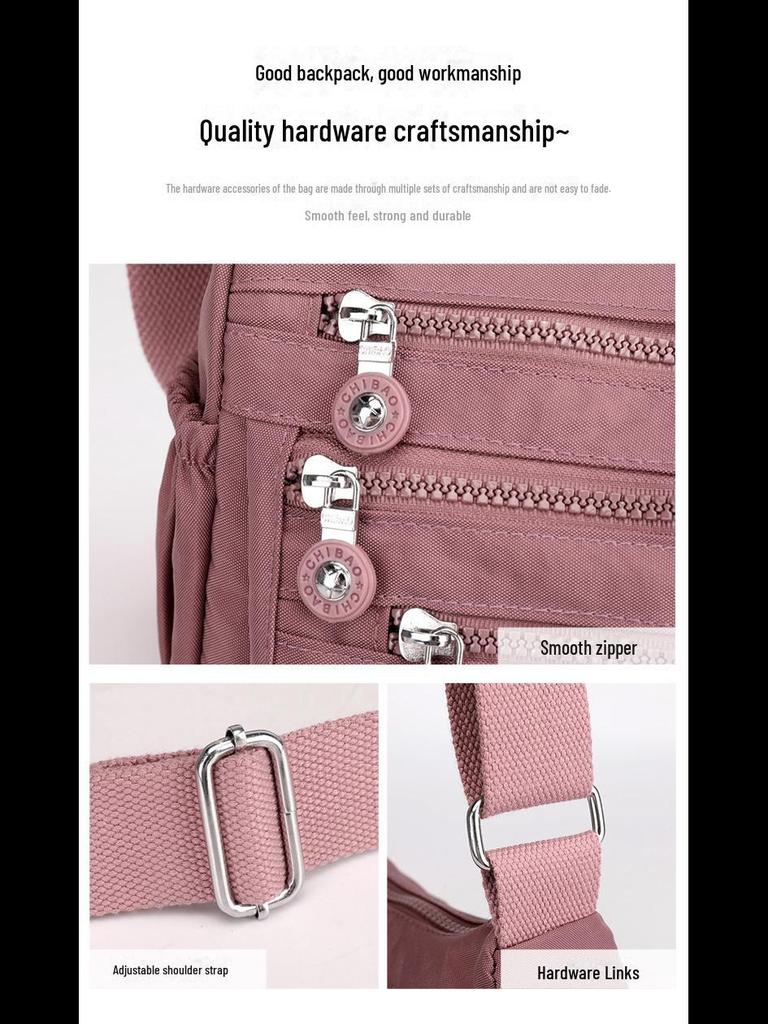 Легкая водоотталкивающая нейлоновая женская сумка-мессенджер - большая вместимость для походов за покупками и поездок на работу на открытом воздухе