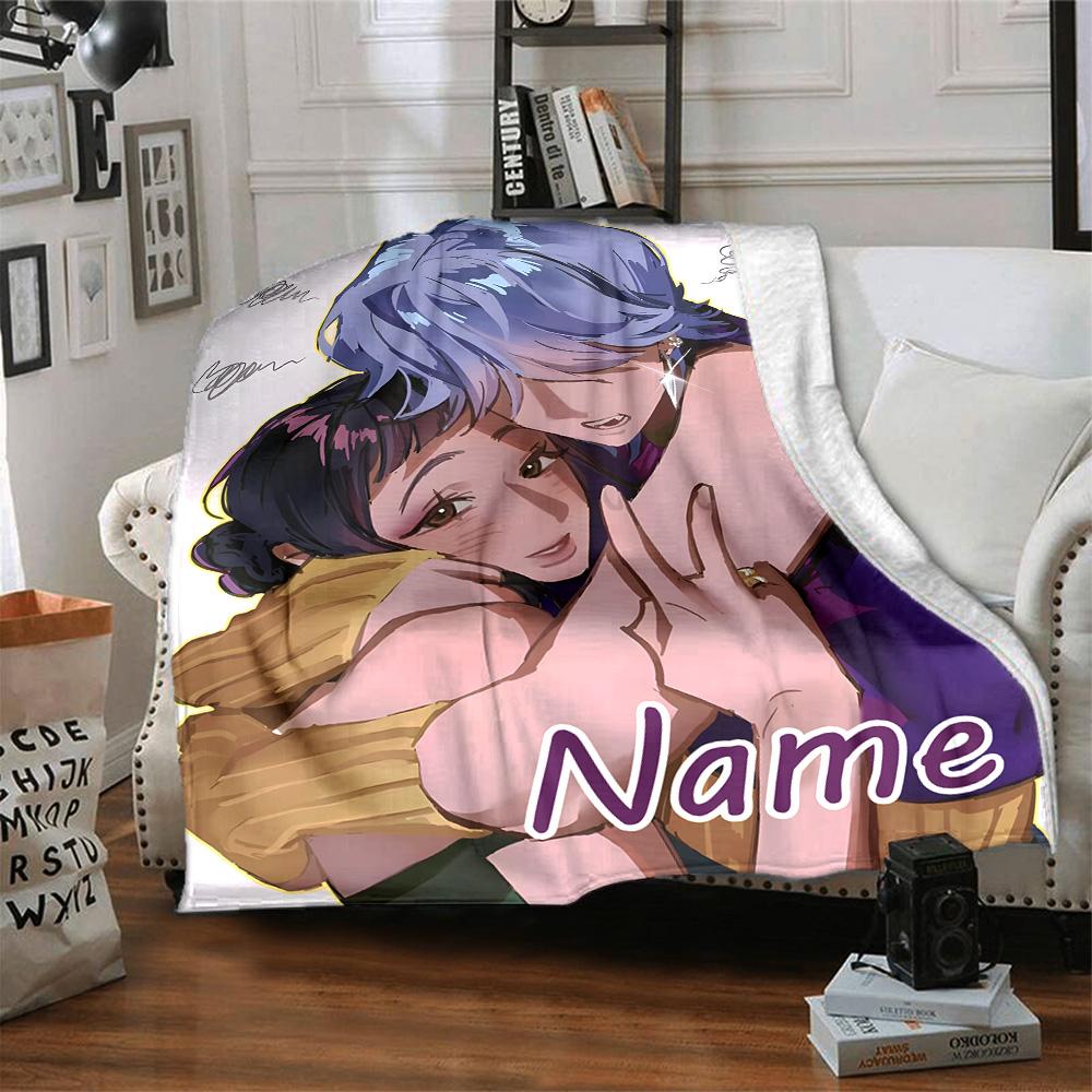 Customizable KPop Demon Hunters46 Throw Blanket – Personalized Name, All-Season Cozy Snug Blanket, Machine Washable, Personalized Blanket