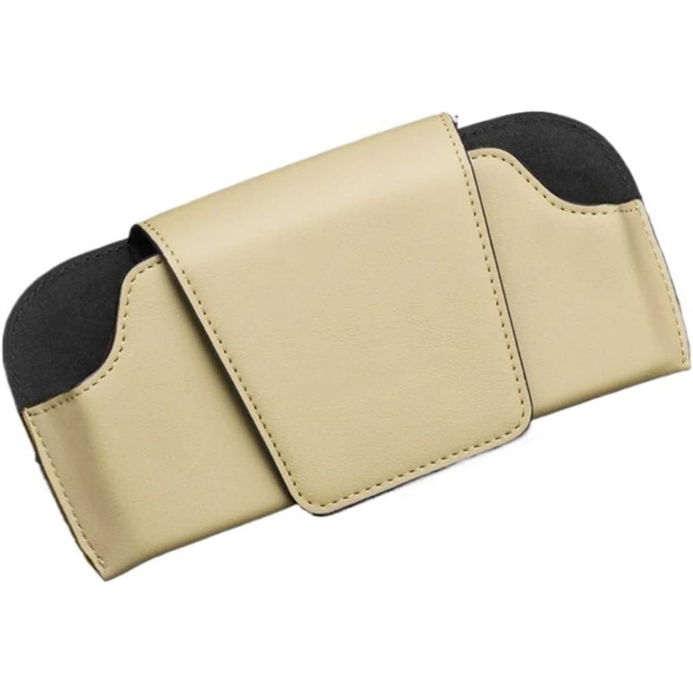 Солнцезащитный козырек для очков, износостойкий кожаный защитный футляр для солнцезащитных очков, автомобильный футляр для хранения очков