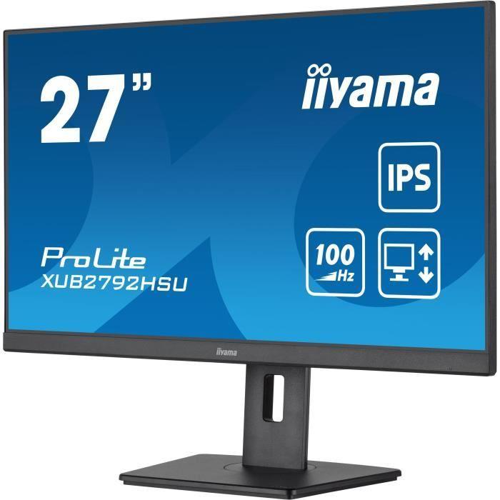 Ecran PC - IIYAMA - 27" - FHD - 100Hz - Dalle IPS - 0,4ms - XUB2792HSU-B6