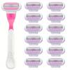 Women's Body Hair Bikini 3-layer Safety Razor Blade, Stainless Steel Safety Hair Removal, Hair Removal Razor Replaceable Head