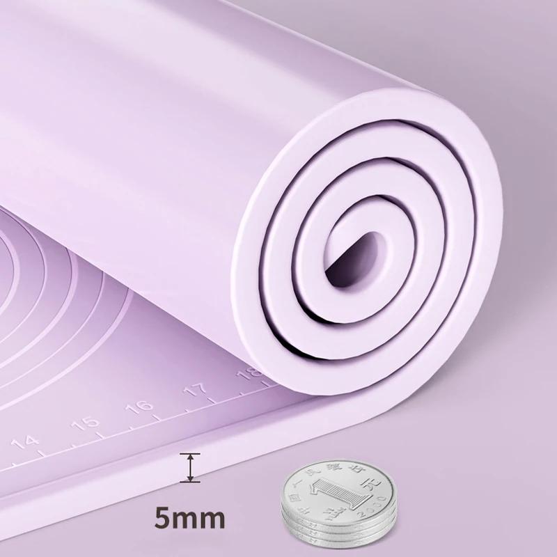 Утолщенный антипригарный силиконовый коврик для выпечки, кухонный, пищевой, коврик для замешивания теста для пиццы, лапши, кухонные принадлежности для выпечки