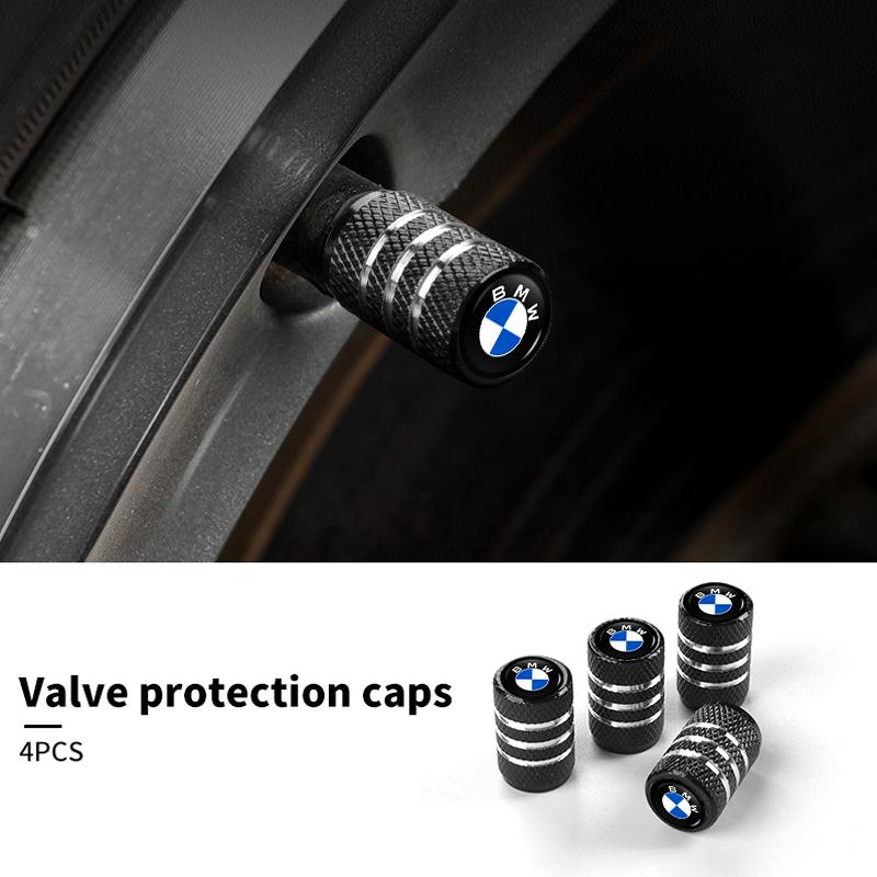 BABD1 For BMW New 4Pcs Car Wheel Tire Valve Caps Air Stem Covers Accessories For BMW E46 E90 E60 F10 E39 F30 E36 F20 E87 E90 E70 E91