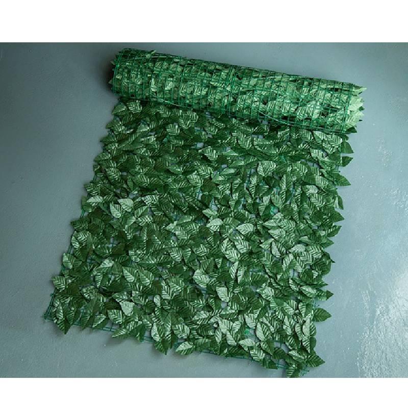 Панель искусственной листвы пышного зеленого цвета для наружного декора и экрана для уединения