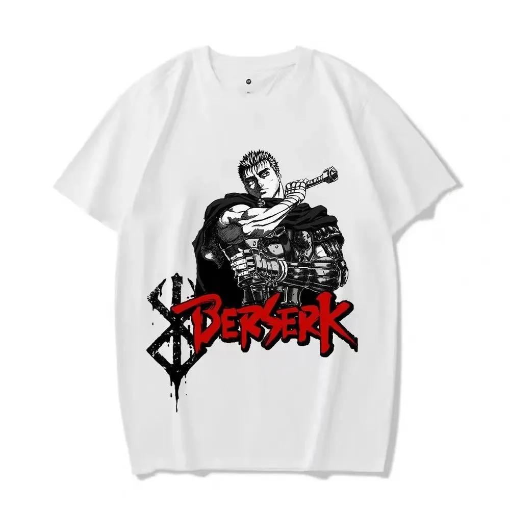 Berserk T Shirts Guts Funny T Shirt Cool Manga Graphic T-Shirt Japanese Anime WoCotton Harajuku Manga Hip Hop Tops Tees