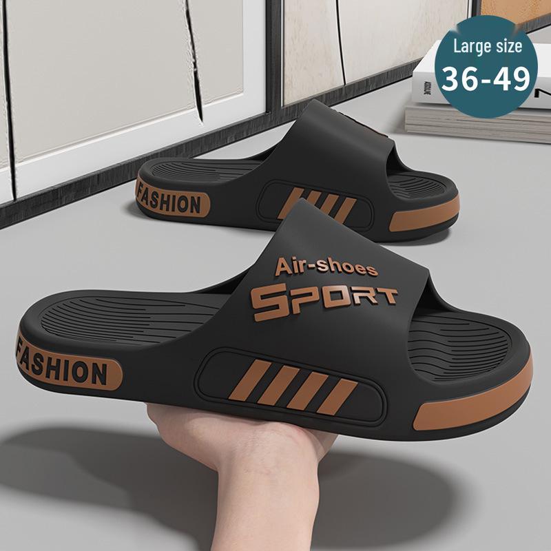 Men's Thick-Soled Non-Slip Slippers - Wear-Resistant & Trendy for Indoor/Outdoor Use