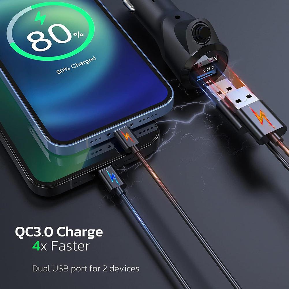 BT FM-передатчик с поддержкой зарядки QC3.0, беспроводной автомобильный адаптер, громкая связь, MP3-плеер для автомобиля