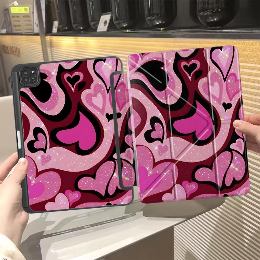 Креативная обложка-держатель с рисунком «Любовь» для чехла планшета iPad Pro 2025 Mini 6 7 Air 4 5 M3 M2 1 2 M4 11 дюймов Pro 11-го 10-го 9-го 8-го 7-го