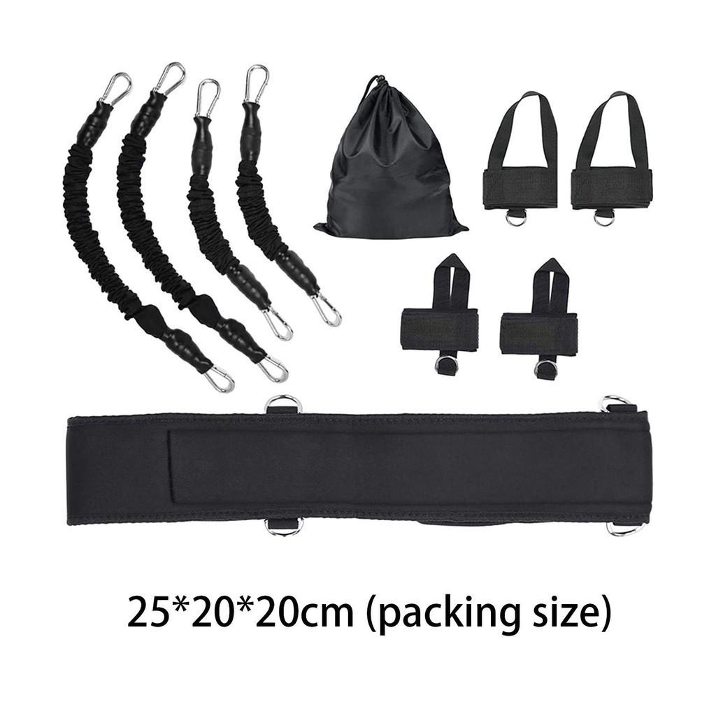 Набор боксерских эспандеров с регулируемым поясным ремнем 140 фунтов Домашнее устройство для тренировок сопротивления в бою и прыжках