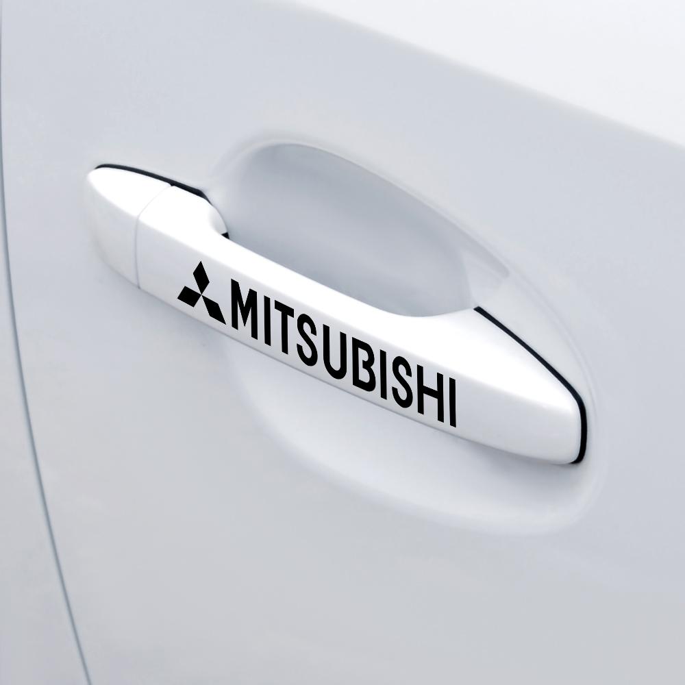 4Pcs Car Stickers Waterproof Rearview Mirror Vinyl Decals Accessories For Mitsubishi 9 Ralliart EX ASX L200 Colt Outlander Cross