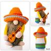 Thanksgiving Festival Doll Hold Plush Doll Faceless Dwarf Gnomes A Guitar Plush Toy Mexico Carnival Party Gnomes