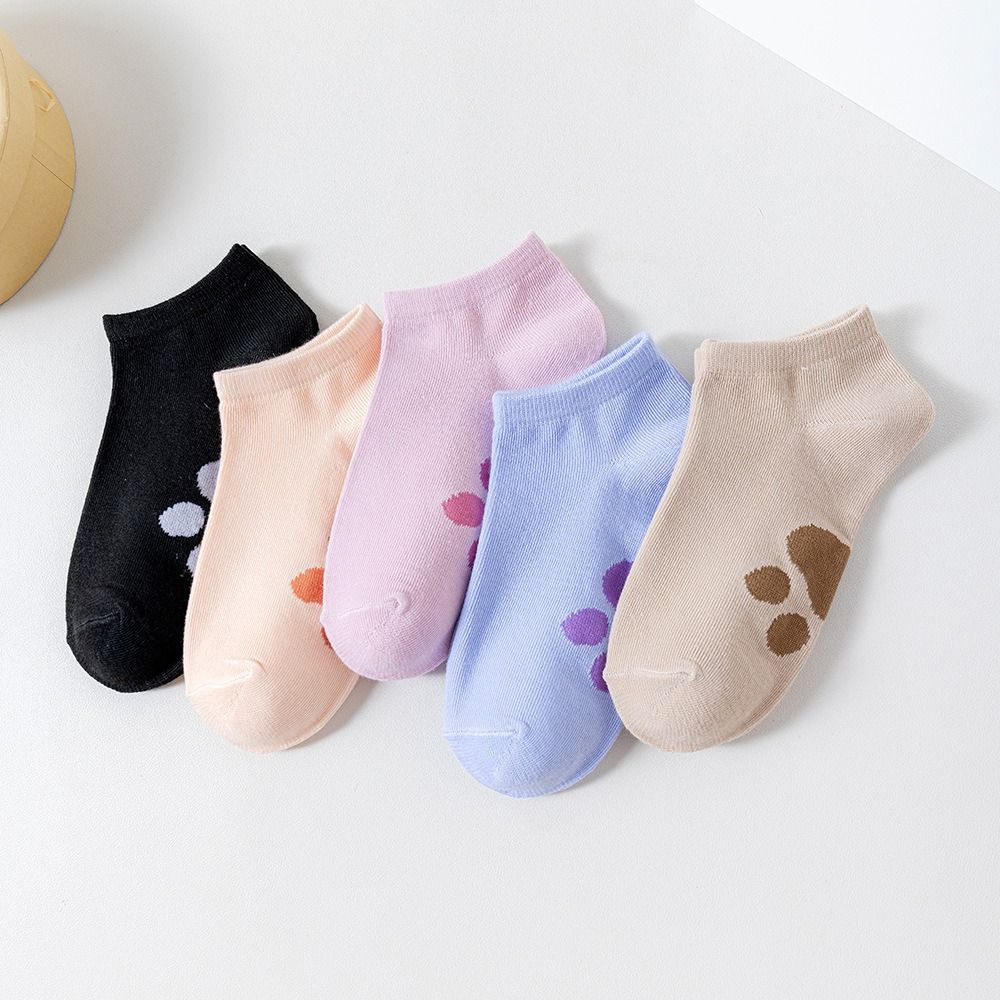 10Pairs Bear Claw Boat Socks Women Breathable Invisible Socks Sweet Cartoon Short Socks Girl