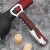 Portable Wood Handle Wine Bottle Opener Professional Stainless Steel Corkscrew Multifunction Beer Bottle Opener Kitchen Bar Tool