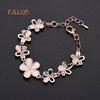 Fashion Flower Chain Crystal Stone Wrist Decor Women Jewelry Bracelet Bangle Beauty