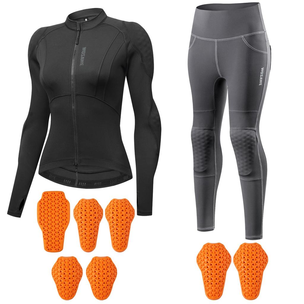 Wosawe Женские мотоциклетные брюки для мотокросса, сертифицированные CE, облегающего кроя, эластичные, с мягкими вставками - Мотоциклетный костюм