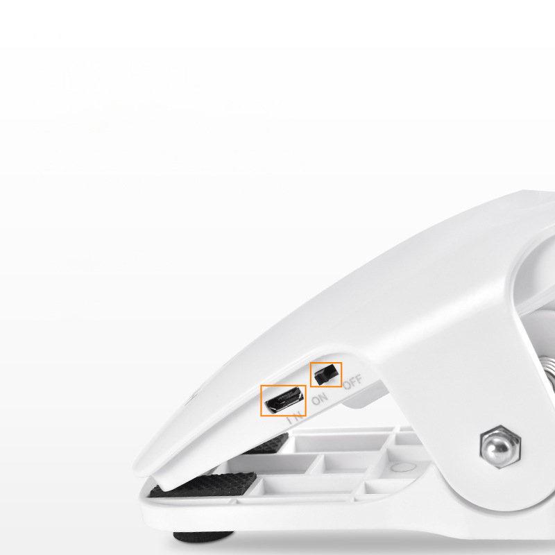 Wireless LED Reading Lamp with Clip and Micro USB Cable, Black – Hurtel Brand